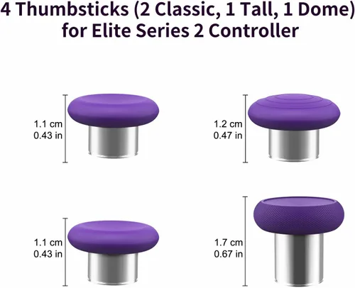 Vista 6 de E-MODS GAMING Xbox One Elite Controller Series 2 y Elite Series 2 Accesorios de controlador de núcleo - Palancas de metal, almohadilla D, paletas