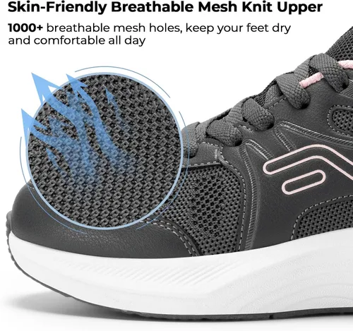 Vista 3 de FitVille DashCore - Tenis de correr para mujer, sin cordones, para fascitis plantar V1 Cross Trainer