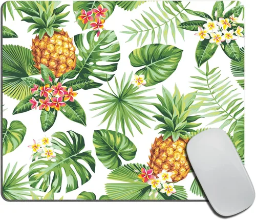 Vista 19 de Alfombrilla de mouse con flores rosas y verdes, accesorios de escritorio, floral, rosas, hogar, oficina, rectangular, alfombrilla de mouse de flores