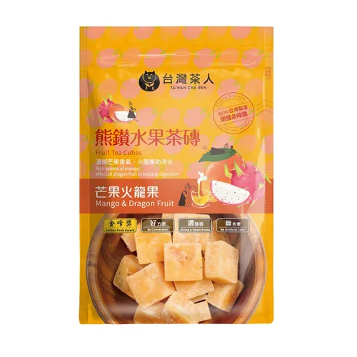 Vista 3 de Cha Ren Cubos de té de frutas - Bebidas con sabor a mango y dragón, sin bolsa, 4.9 onzas / 4.94 oz