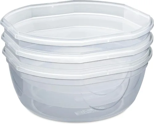 Vista 9 de Sterilite Recipiente con sello ultrasellado de 2.5 cuartos de galón, recipiente hermético para almacenamiento de alimentos, plástico, tapa