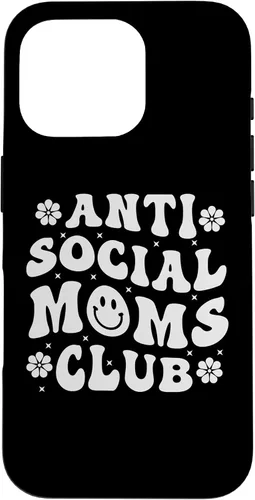 Vista 20 de iPhone 16 Anti Social Moms Club - Retro Funny Mom Life Mothers Day Mom Case