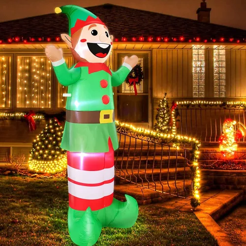 Vista 4 de TURNMEON Inflables de Navidad de 6 pies de altura para decoración de Navidad al aire libre con luces LED integradas, decoración de Navidad
