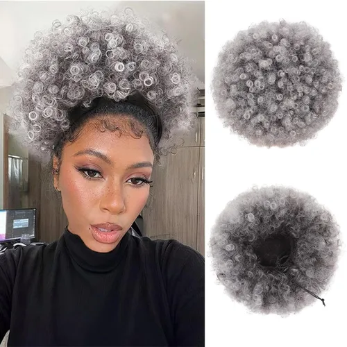 Vista 12 de AISI QUEENS Extensiones de cola de caballo extra grandes con cordón para Negro