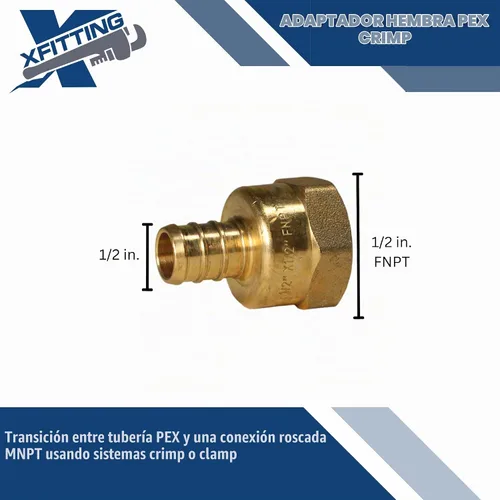 Vista 3 de Paquete de 10 adaptadores roscados NPT hembra XFITTING 1/2" Pex x 1/2