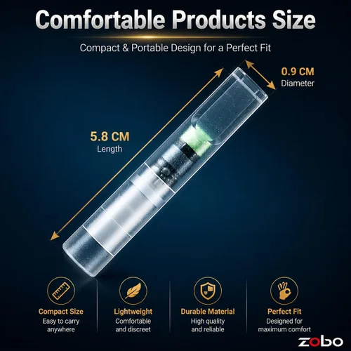 Vista 5 de ZOBO Filtros de cigarrillos desechables, 10 capas microporosas multifiltrantes para reducir las manchas de alquitrán y humo (100 por paquete) diseño