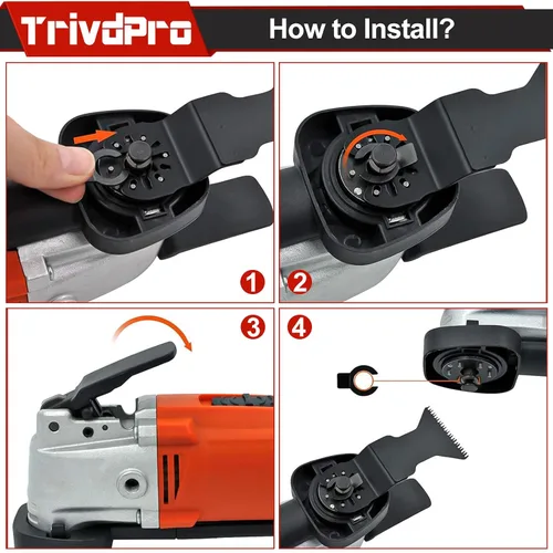 Vista 6 de Hojas multiherramienta Hojas de herramienta multiusos Kits - TrivdPro 48 piezas Hoja de herramienta oscilante Hojas de sierra oscilantes para metal