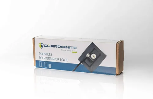Vista 6 de Paquete de 2 cerraduras para refrigerador Guardianite Premium con cerradura con llave incorporada (paquete de 2, negro)