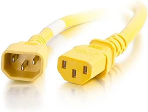 Vista 19 de Cable de alimentación C2G, cable de extensión corto, cable de extensión de alimentación, cable de alimentación de bloqueo, 10A, 250V, negro, 1 pie