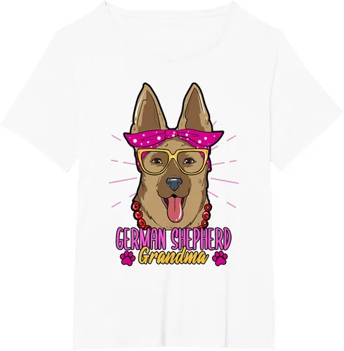 Vista 16 de Camiseta de piel de pastor alemán para mujer, con diseño de pata de mamá, padre, amor, perros, perro, Negro, S