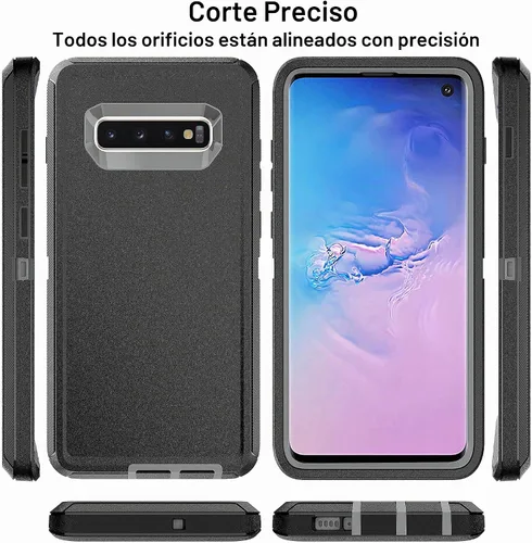 Vista 5 de Funda para Samsung Galaxy S10, protector de pantalla de poliuretano termoplástico autorreparable [2 unidades], protección de cuerpo completo a