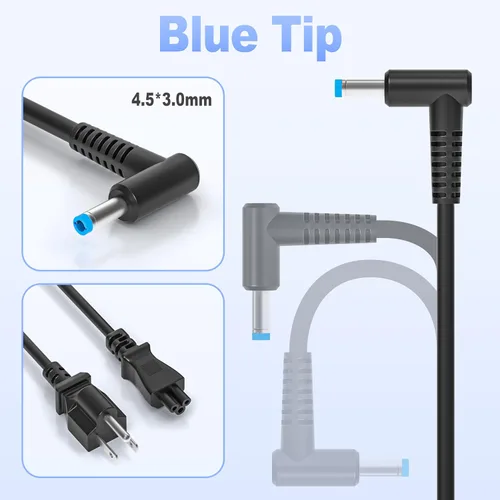 Vista 2 de Cargador para portátil de 65 W compatible con HP EliteBook Charger 840 850 845 830 820 G3/G8/G5/G6/G7/G4, cargador ProBook 640 650 745 735 725 755