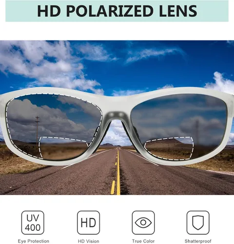 Vista 26 de Eyekepper Gafas de sol deportivas bifocales polarizadas para mujer