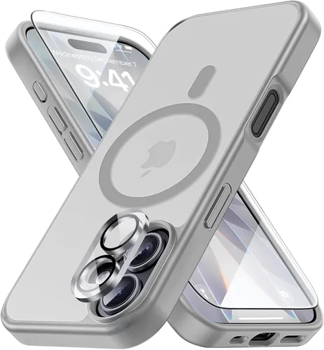 Vista 117 de Yriklso 3 en 1 Funda Magnética Fuerte para iPhone Air, 1X Protector de Pantalla + 1X Protector de Lente de Cámara, Cubierta Protectora a Prueba