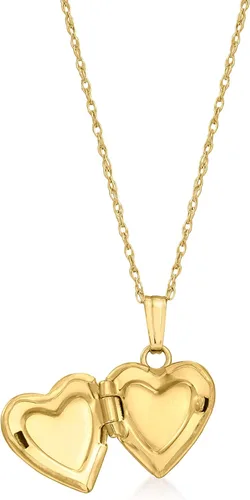 Vista 2 de Ross-Simons Collar con medallón de corazón de cruz de oro amarillo de 14 quilates para bebé 13 pulgadas Oro no conocido