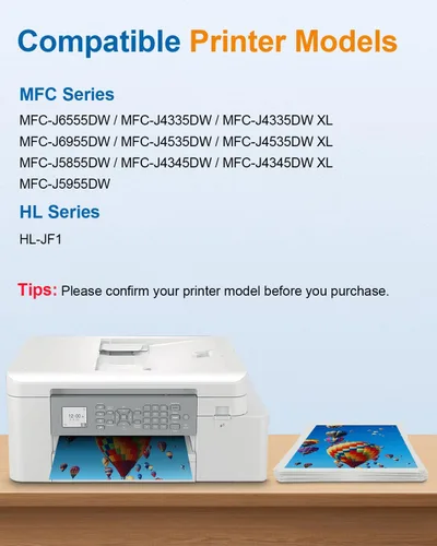 Vista 3 de LC406XL LC406 - Cartuchos de tinta para impresora Brother MFC-J4335DW MFC-J5855DW MFC-J6555DW MFC-J4535DW, repuesto para cartuchos de tinta Brother