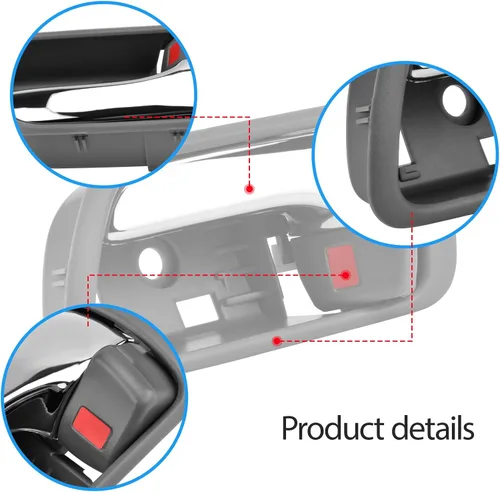 Vista 6 de Manijas de puerta interiores compatibles con Toyota Camry 2002-2006 Reemplazan 6920633040 69206AA021B2, delantera y trasera interior izquierdo