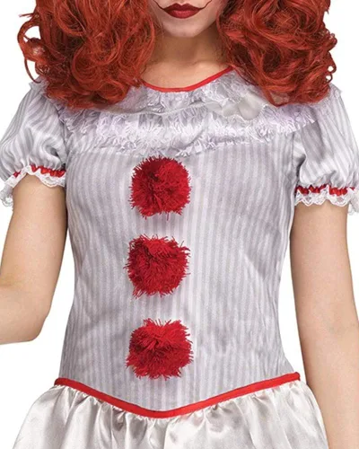 Vista 3 de Fun World Disfraz de mujer Carnevil para adultos, Blanco