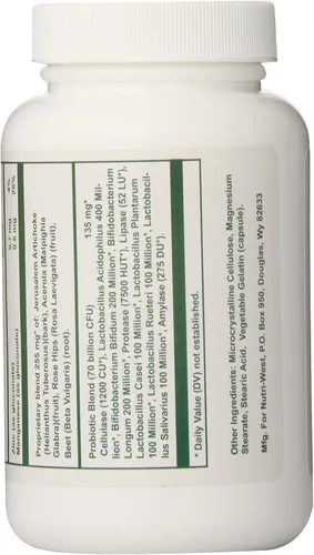 Vista 3 de nutri-west Total Probiotics 120 cápsulas, 2.4 onzas