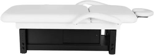 Vista 7 de Buy-Rite Mesa de masaje: Cama XL, Base de madera, Almacenamiento deslizante, Brazos flexibles, respaldo adj., espacio facial, Tapicería de vinilo