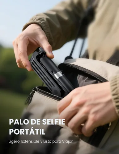 Vista 7 de ANXRE Trípode selfie stick con control remoto, extensible giratorio de 360°, soporte de trípode de teléfono de 41.7 pulgadas para filmación