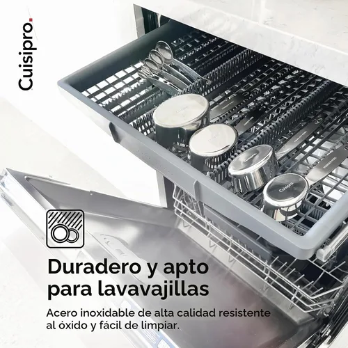 Vista 8 de CUISIPRO Juego de tazas y cucharas medidoras SS