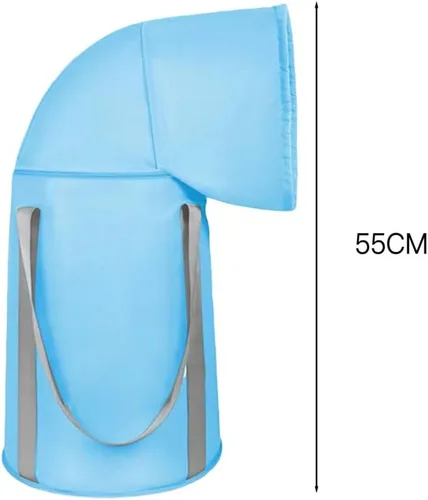 Vista 5 de PHILISENMALL Bolsa de agua plegable portátil para baño de pies, diseño de cremallera, diseño de pies, lavabo de baño de gran capacidad