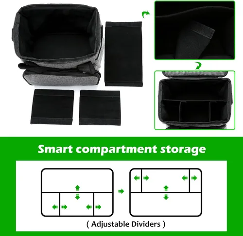 Vista 4 de TMEOIIPY Bolsa de almacenamiento compatible con Bissell SteamShot 39N7V/39N7A, divisores ajustables, bolsa organizadora de limpiador de vapor