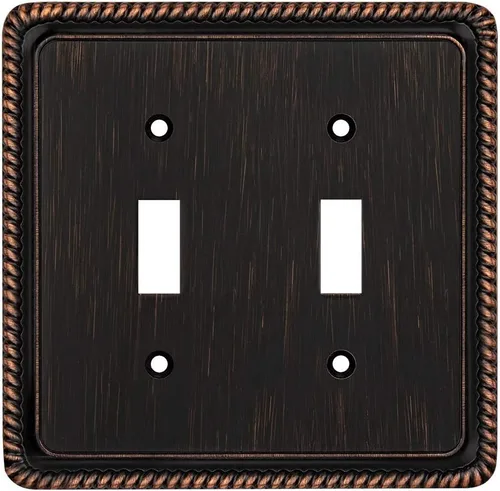 Vista 38 de Henne Bery Rope Edge - Placa decorativa de pared para interruptor (placa lisa, 2 unidades, bronce antiguo)