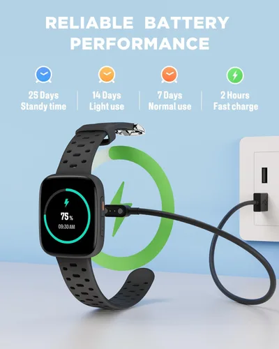Vista 9 de Reloj para niños BIGGERFIVE sin necesidad de teléfono, reloj inteligente de fitness de 1.8" Amoled con podómetro, frecuencia cardíaca, rastreador