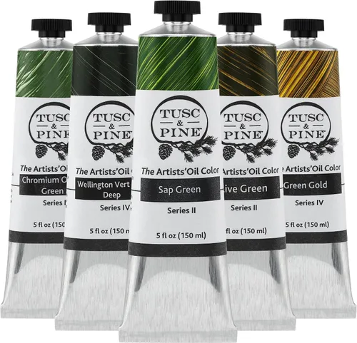 Vista 22 de Tusc & Pine Pintura al Óleo para Artistas - Juego de 40 ml de 3 - Colores Azules Surtidos - Sin Amarilleo, Consistencia Rica y Cremosa, Máxima Carga