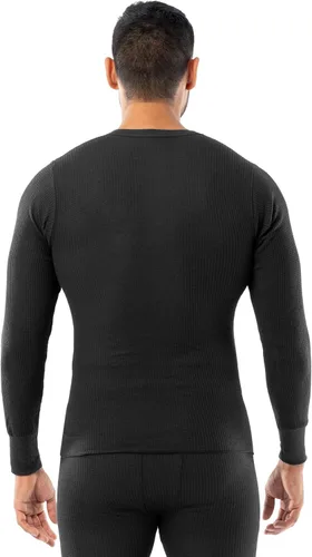 Vista 3 de Indera Ropa interior térmica tradicional de punto gofre para hombre 1 Paquete Negro