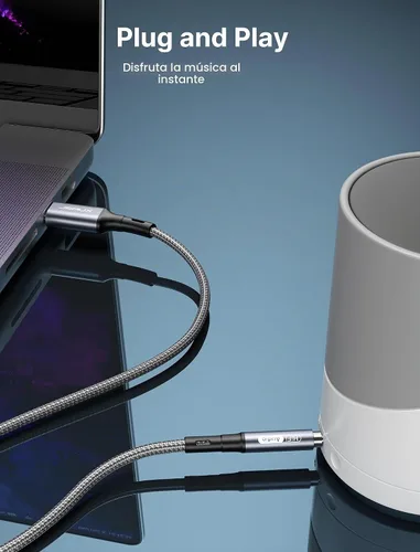 Vista 7 de JSAUX Cable USB C a conector auxiliar de audio de 0.1 in de 3.3 pies, cable