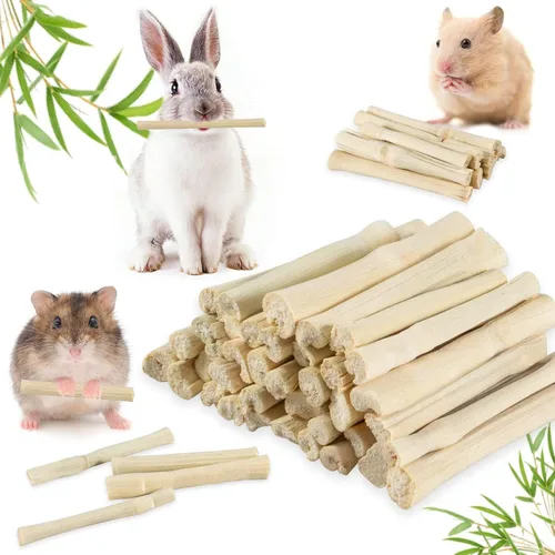 Vista 9 de Sukh Palitos masticables de conejo de 8.47 oz - Masticar de bambú dulce
