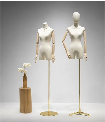 Vista 3 de Adjustable 2pcs Female Mannequin Dress Form Set, Removable Head & Arms, Height Adjustable Clothing Display Model for Dresses & Jewelry