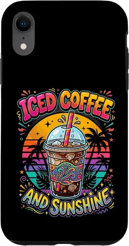 Vista 25 de Iced Coffee Sunshine Palm Trees Retro Summer Drink Case for iPhone 17