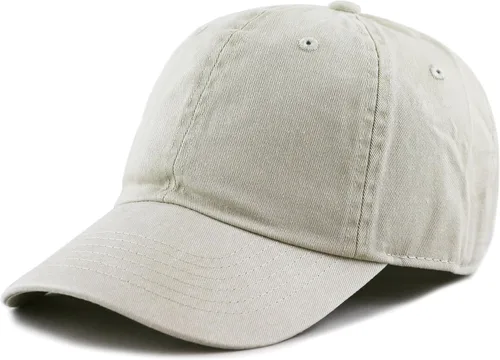 Vista 26 de The Hat Depot 100% algodón pigmento teñido de perfil bajo sombrero de papá seis panel casquillo 1. Negro.