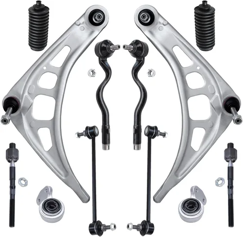 Vista 108 de Detroit Axle – 12 brazos de control superiores e inferiores delanteros con rótulas, barras de unión exteriores e interiores con topes, barras