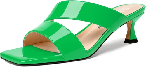 Vista 15 de SKYSTERRY Sandalias de tacón bajo con punta abierta para mujer, con tacón bajo, de 2 pulgadas Beige