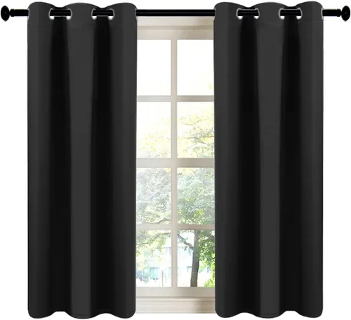 Vista 128 de LA PALMA Cortinas opacas con aislamiento térmico y ojales, para sala de estar, dormitorio, paquete de 2 paneles