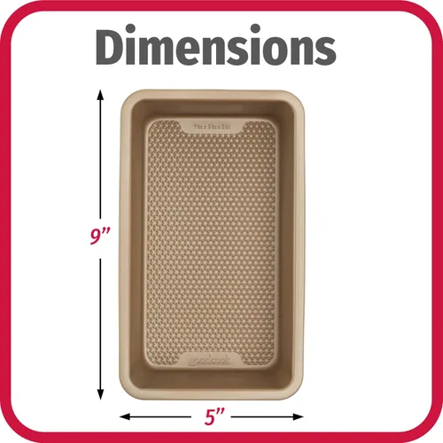 Vista 4 de GoodCook BestBake - Molde para pan de acero al carbono texturizado antiadherente, 9 x 5 pulgadas, bronce