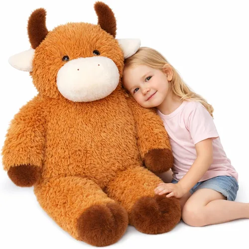Vista 16 de Perro de montaña bernés grande de 32 pulgadas, juguete gigante de felpa suave y esponjoso, regalos de fiesta de cumpleaños para niños y niñas