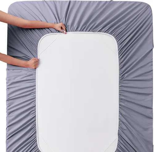 Vista 76 de Manyshofu Juego de sábanas de tamaño individual con bolsillos extra profundos, sábanas y fundas de almohada de 1800 hilos de lujo para hotel, juego