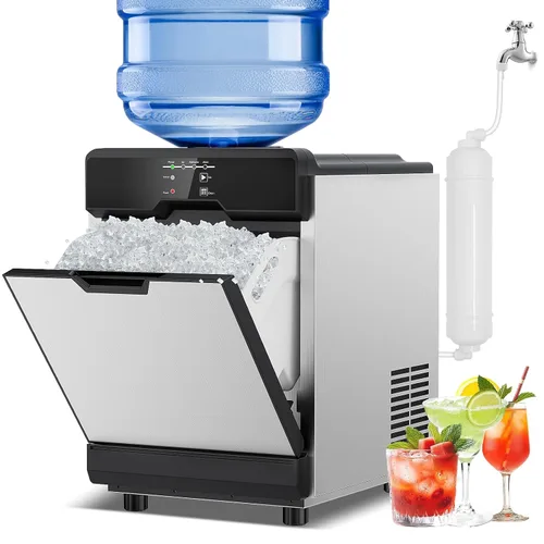 Vista 20 de Máquina de hielo Nugget para encimera 40 libras/día, contenedor de hielo de 10 libras, máquina de hielo de pellets suaves masticables de acero