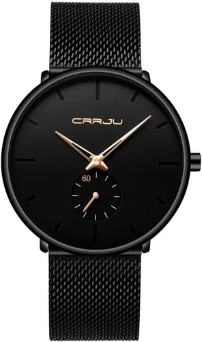 Vista 19 de Mens Watches Ultra-Thin Minimalist Waterproof - Fashion Wrist Watch for Men Unisex Dress with Stainless Steel Mesh Band