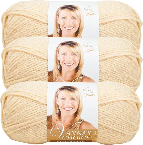 Vista 86 de Lion Brand Yarn (1 madeja) Hilo Vanna's Choice, mármol gris