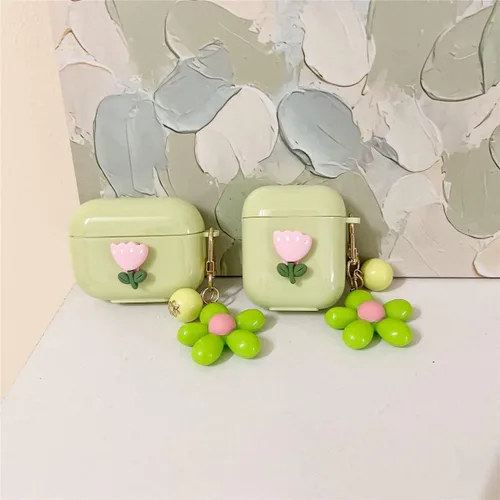 Vista 3 de Compatible con funda para Airpod, funda para Airpods 1 y 2, accesorios de AirPods, funda protectora a prueba de golpes, compatible con funda