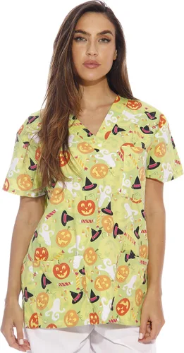 Vista 26 de Just Love - Tops de trabajo festivos para mujer Aqua - Luna y estrellas