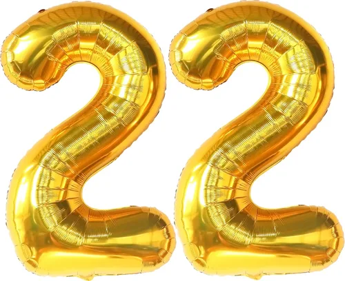 Vista 16 de KatchOn, Globos del número 22 negros - 40 pulgadas, globos del número 22 Globos negros del número 22 para decoraciones de cumpleaños para hombres