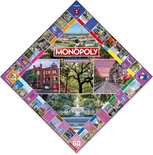 Vista 2 de Juego de mesa Monopoly - Savannah Edition: 2-6 jugadores, juegos de mesa familiares para niños y adultos, juegos de mesa para niños de 8 años